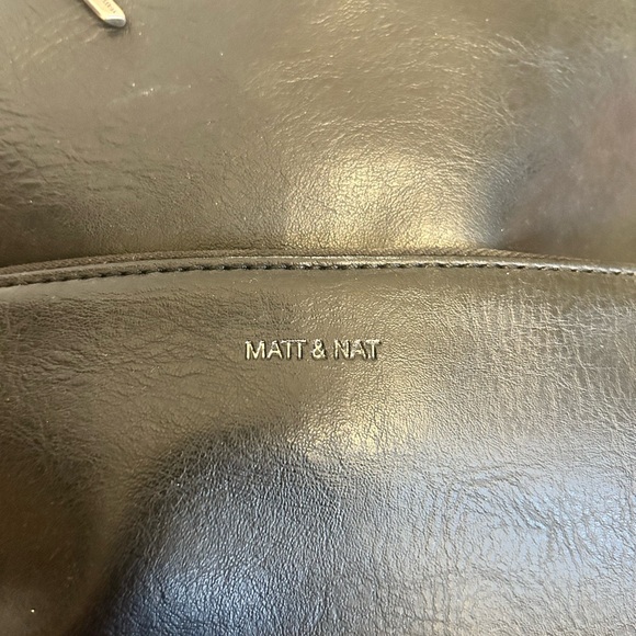 Black Vegan Leather Matt & Nat Brave Backpack for 13” Laptop - Picture 6 of 9